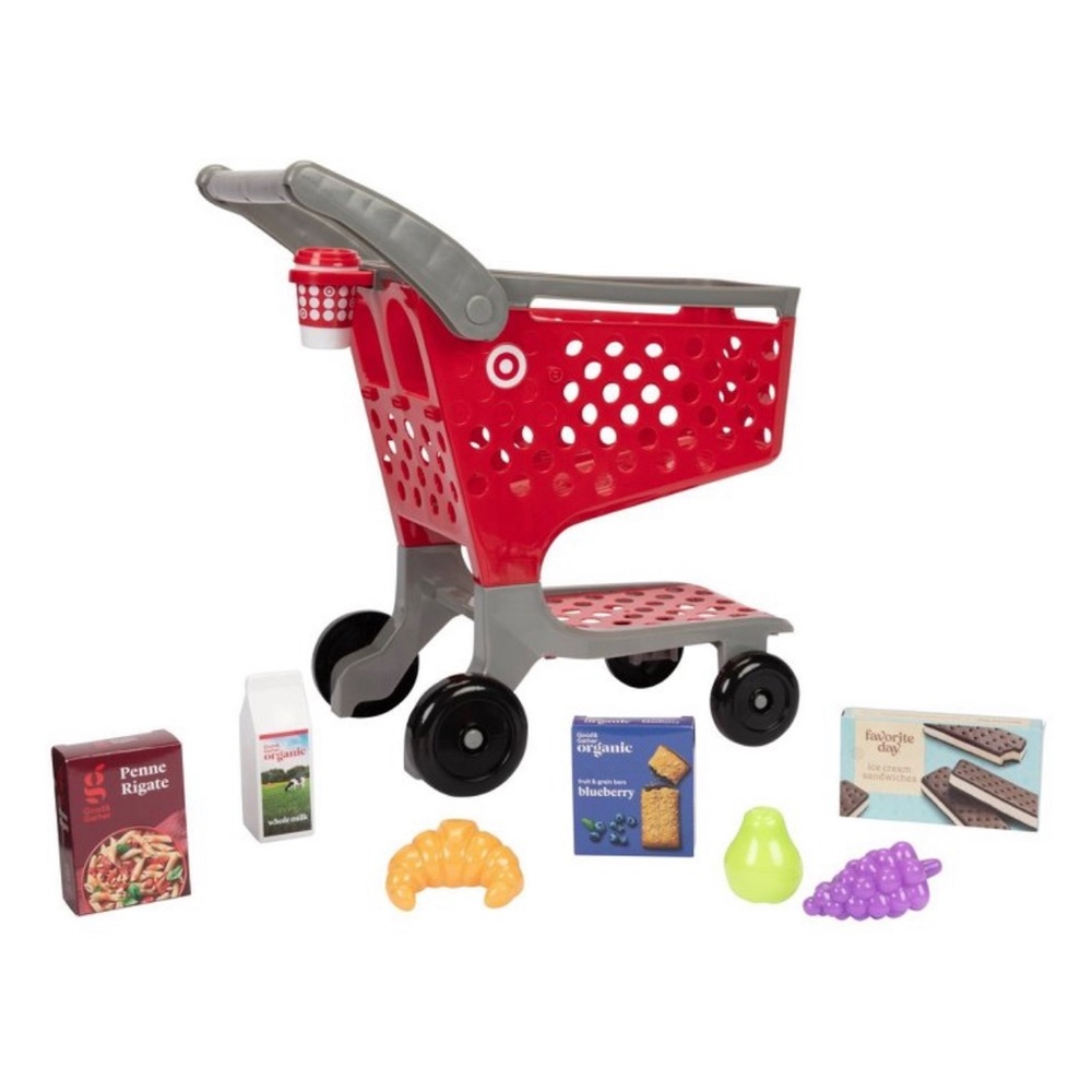 Target Toy Shopping Mini Cart - 12 Pieces Kids Groceries Fruit. New!